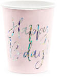  Cups Happy B'day! , világos púder rózsaszín, 220ml (1 db / 6 db. ) (KPP63-081PJ-EU3)