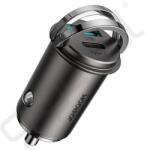 JOYROOM autós töltő USB+Type-C aljzat (45W, PD gyorstöltő 3.0) SÖTÉTSZÜRKE
