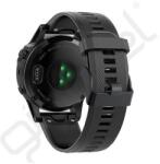 Silverline Pótszíj (egyedi méret, 22mm, szilikon, rombusz, QuickFit csatlakozás) FEKETE