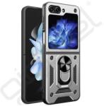 Silverline Defender műanyag telefonvédő (ütésállóság, szilikon belső, tartógyűrű) EZÜST