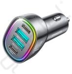 JOYROOM autós töltő 2 USB+2 Type-C aljzat (70W, PD gyorstöltő 3.0) FEKETE