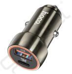 hoco. Z46A autós töltő USB+Type-C aljzat (20W, PD gyorstöltő 3.0) SZÜRKE