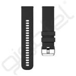 Silverline Pótszíj (univerzális, 22mm, szilikon, dupla bújtató, 3D) FEKETE