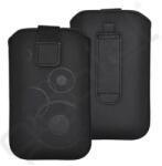 Silverline DEKOCASE tok álló (univerzális, kör, kihúzható tépőzár, övre fűzhető, 5.3" méret) FEKETE