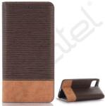 Silverline Tok álló, bőr hatású (FLIP, oldalra nyíló, asztali tartó, textil hatás) SÖTÉTBARNA - extratelgsm - 6 999 Ft