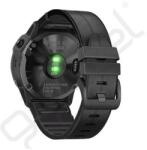 Silverline Pótszíj (egyedi méret, 22mm, bőr hatású, QuickFit csatlakozás) FEKETE