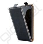 Silverline Tok álló, bőr hatású (FLIP, lefelé nyíló, szilikon tartó) FEKETE - extratelgsm - 1 499 Ft
