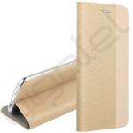 Silverline Tok álló, bőr hatású (FLIP, oldalra nyíló, asztali tartó, textil minta) ARANY