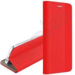 Silverline Tok álló, bőr hatású (FLIP, oldalra nyíló, asztali tartó, textil minta) PIROS