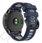 Silverline Pótszíj (egyedi méret, 26mm, szilikon, fekete csat, QuickFit csatlakozás) SÖTÉTKÉK/SZÜRKE