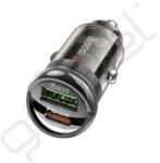 hoco. VISION autós töltő USB+Type-C aljzat (30W, PD gyorstöltő) ÁTLÁTSZÓ