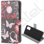 Silverline Tok álló, bőr hatású (FLIP, oldalra nyíló, asztali tartó, virág) FEKETE