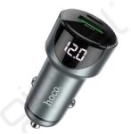 hoco. Z42 autós töltő USB+Type-C aljzat (20W, PD gyorstöltő 3.0, LED jelzés) SZÜRKE