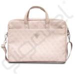 CG Mobile GUESS 4G TRIANGLE LAPTOP/NOTEBOOK táska (univerzális, ECO bőr hatású, vállpánt, 15-16" méret) RÓZSASZÍN