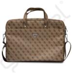 CG Mobile GUESS 4G TRIANGLE LAPTOP/NOTEBOOK táska (univerzális, ECO bőr hatású, vállpánt, 15-16" méret) BARNA