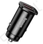Baseus SQUARE autós töltő 2 USB aljzat (30W, PD gyorstöltő 3.0) FEKETE