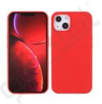 Silverline Szilikon telefonvédő (matt, mikrofiber plüss karcolásmentesítő belső, prémium) PIROS