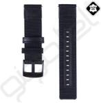Silverline Pótszíj (univerzális, 22mm, textil, valódi bőr) FEKETE