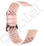 DEVIA DELUXE SPORT MESH pótszíj (egyedi méret, szilikon, állítható, lyukacsos, légáteresztő, S méret) RÓZSASZÍN