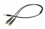 GEMBIRD Reductor audio microfon cu jack de 3, 5 mm, 20 cm, 2xF/M, 4pin (CCA-417M)