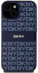 DKNY Apple iPhone 15 DKNY PU Leather Repeat Pattern Tonal Stripe hátlap tok (Kék - DKHCP15SPRTHSLB)