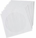 Plicuri locale Plic CD alb gumat, 124x124mm cu fereastra, 25buc/set (25.CD.090A) - pcone