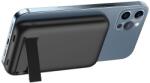 VEGER powerbank 5 000 mAh vezeték nélküli töltéssel kompatibilis MagSafe PD QC3.0 2A 20W MagOn Kick (V0553P / W0553P) fekete
