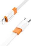 BOROFONE BX89 Union kábel - Type C to Lightning - PD 20W 1 méter fehér-narancs