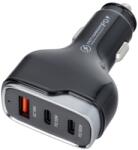  Autós töltő USB-A + 2x Type C PD QC3.0 3A 138W CC53-2C1A fekete