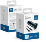 Blue Star autós töltő 3A 20W Type C + kábel Type C to Type C PD QC3.0 AFC fekete