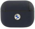 BMW BMAPSSLNA AirPods Pro tok sötétkék/navy valódi bőr ezüst logóval