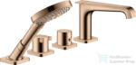 Hansgrohe AXOR Citterio E 4 üléses termosztátos kádtöltő csaptelep zuhanyszettel, polírozott vörös arany hatású 36410300 (36410300)