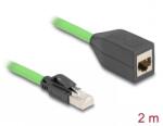 Delock Cablu prelungitor de retea RJ45 Cat. 6A SFTP TPU 2m Verde pentru medii industriale, Delock 80881 (80881)