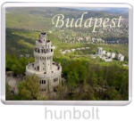  Budapest Normafa, Erzsébet-kilátó hűtőmágnes (műanyag keretes)