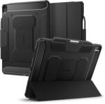 Spigen Rugged Armor iPad Air 13 (2024) oldalra nyíló ütésálló okos tok, érintőceruza tartóval, fekete