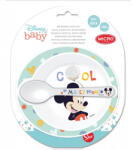 Disney Mickey baba micro mélytányér + kanál szett Nr 01
