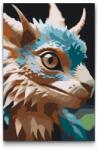  Festés számok szerint - Sárkánykölyök Méret: 20x30cm, Keretezés: Kartonlemezen