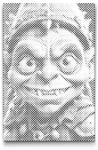  PontPöttyöző - Zöld goblin Méret: 20x30cm, Keretezés: Keret nélkül (csak a vászon), Szín: Piros