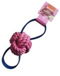 Pet Interest Играчка за куче rope toy ball w tpr handles-bacon flavor 10 cm - ВЪЖЕНА ИГРАЧКА (40065)