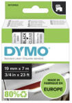 DYMO Bandă Dymo originală pentru imprimantă de etichete, Dymo, 45800, S0720820, imprimare neagră/bază transparentă, 7m, 19mm, D1