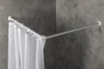 SAPHO Zuhanyfüggöny tartó, AQUALINE sarok 2, 5x90x90cm fehér AC9090
