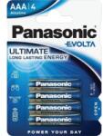 Panasonic EVOLTA1, 5V AAA/mikro szupertartós alkáli elem (4 db/csomag) (LR03EGE-4BP) (LR03EGE-4BP)
