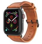 DUX DUCIS YA valódi bőrszíj Apple Watch 42 / 44 / 45 / 49 mm barna szíj
