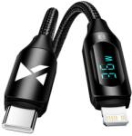 Wozinsky WUCLC1 Lightning - USB-C kábel 36W 480Mb/s 1m - fekete