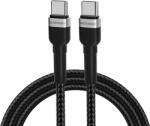Wozinsky WNBCC1 USB-C / USB-C PD 65W kábel 1 m - fekete