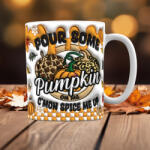 Deconline Customs Őszi mintás bögre 3d Pufi hatású "Pour Some Pumpkin" kerámia (DO126119)
