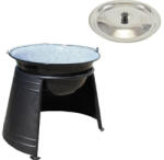  Zománcozott gulyás bogrács szett - 13 literes zománcozott gulyás bográccsal + lángőr + fedő (13zom-L-33-14F-40cm)