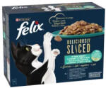FELIX Deliciously Sliced halas válogatás aszpikban nedves macskaeledel 12x80gr