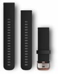 Garmin Óraszíj 20 mm fekete S/M szilikon, rose gold csat (Quick Release) Vivomove HR (010-12691-03)