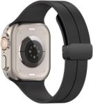 Techsuit pótszíj Apple Watch 1/2/3/4/5/6/7/8/9/SE/SE 2/Ultra/Ultra 2 (42/44/45/49mm) okosórára - Fekete KP29285